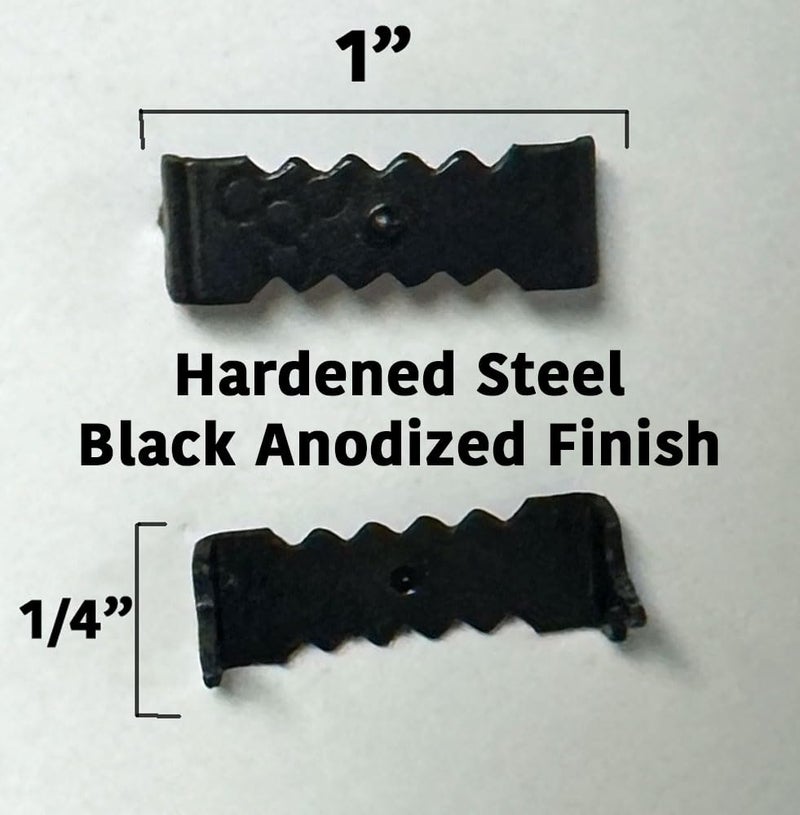 888 Corp Small 1" No Nail Sawtooth Picture Hangers - Black Oxide 100-Pack - Image 3